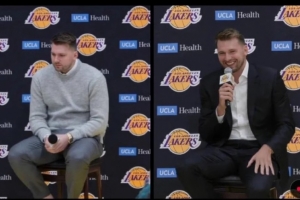 湖人自媒体晒东契奇两次发布会：一个休赛期竟能带来如此大的变化